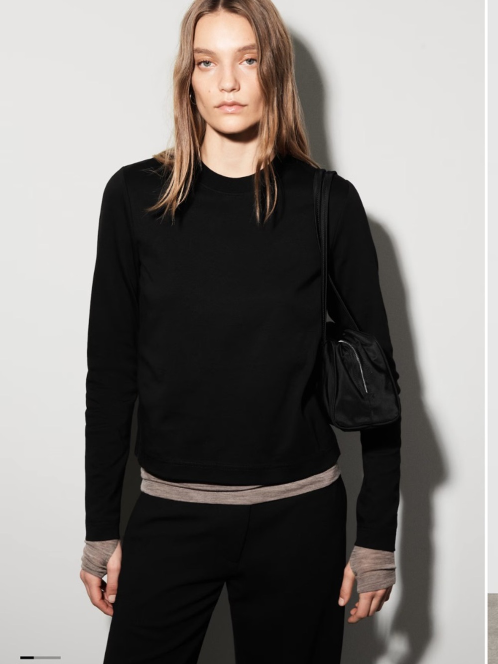 COS SLIM-FIT HEAVYWEIGHT LONG-SLEEVED T-SHIRT - small - NWOT